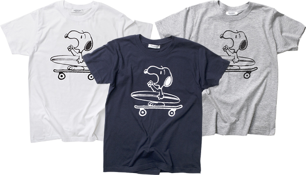 SNOOPY  SURFプリントＴシャツ