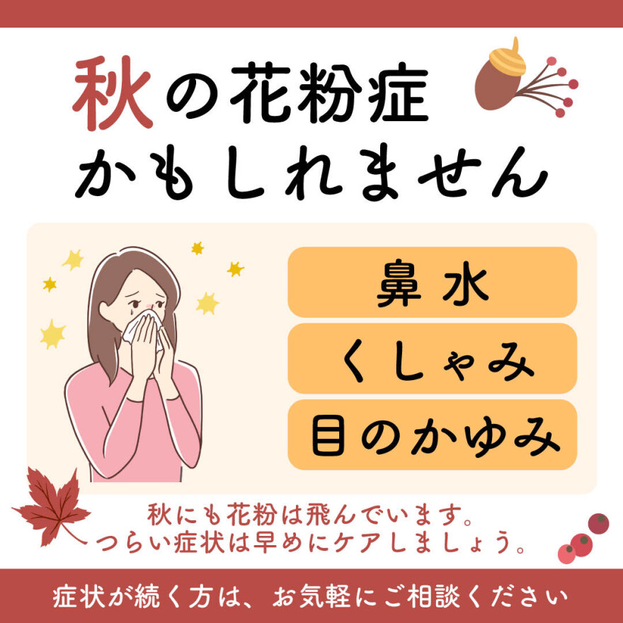 秋にも花粉症？目がかゆい・ゴロゴロするは我慢しないで