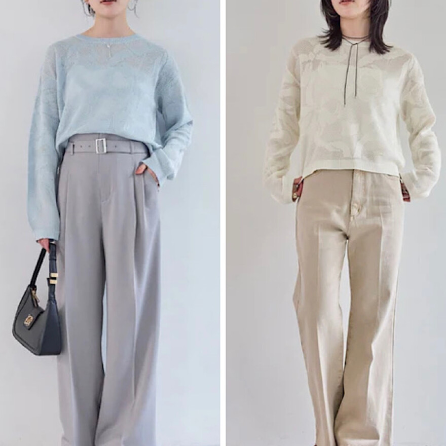 大人でも着られるリボン柄が可愛いトップス