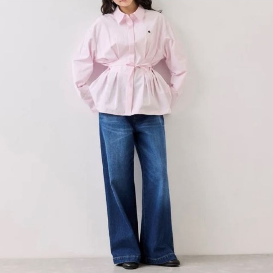 POLO BCSべルト付きタックシャツ