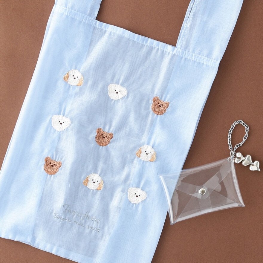 刺繍がキュートな新作エコバッグ