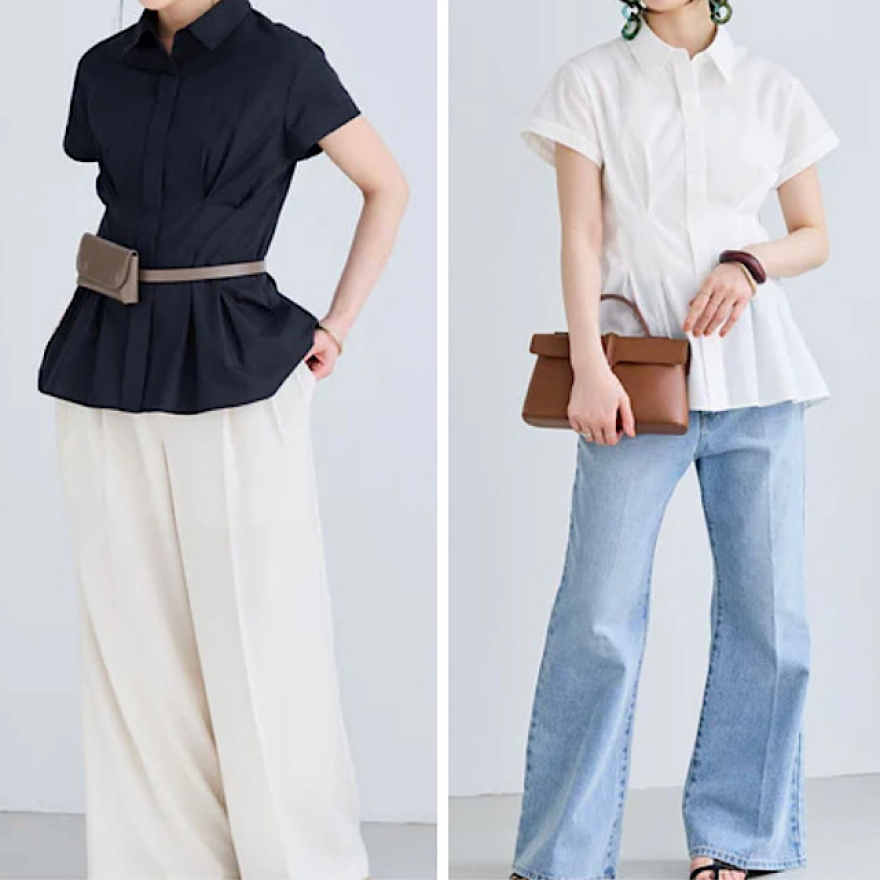 着るだけでスタイルアップが叶うシャツ入荷 	