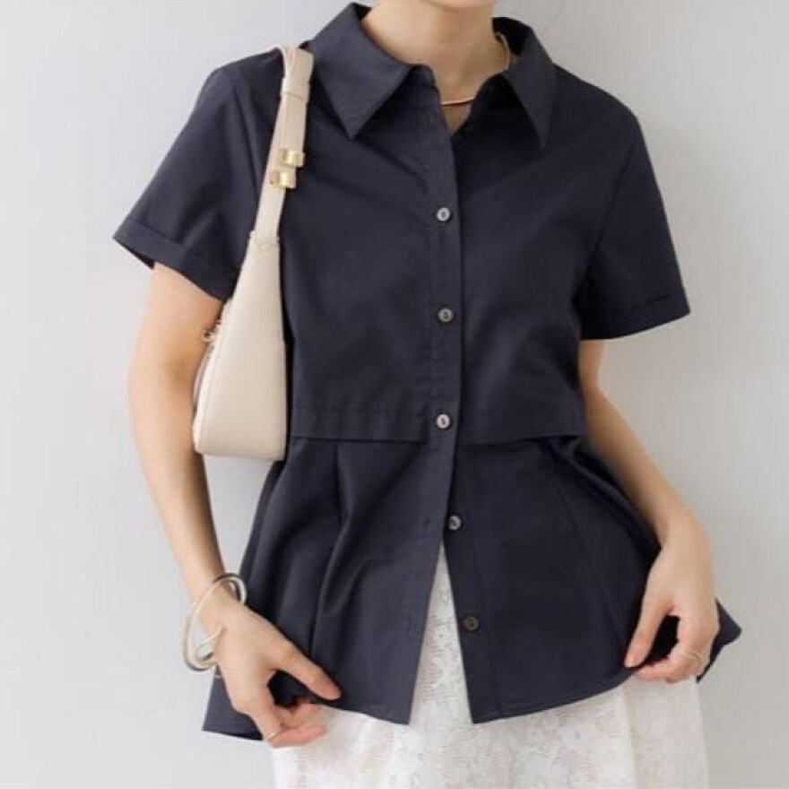 ぺプラムシャツが入荷入!!