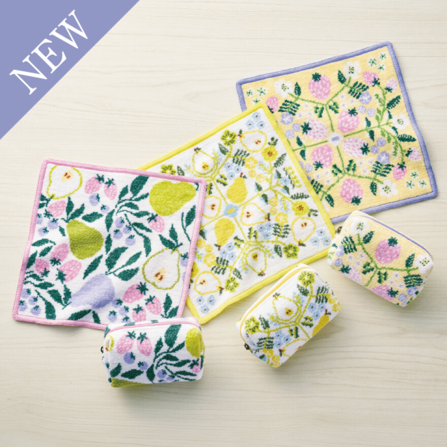 新商品　シェニールハンカチ・ポーチ