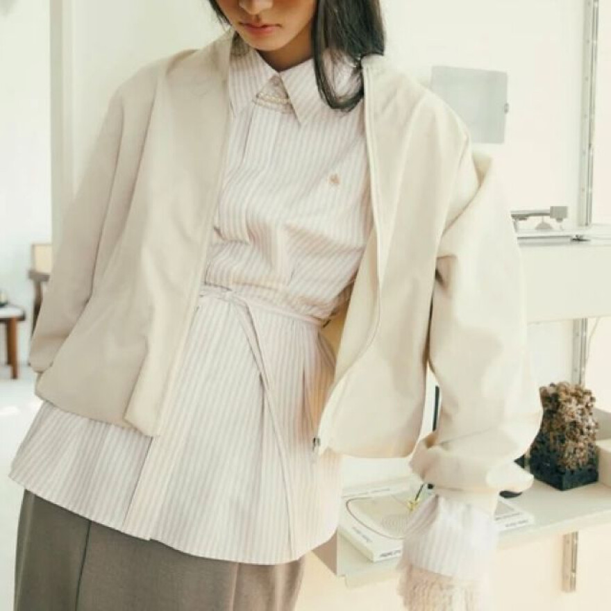 POLO BCSベルト付きタックシャツ