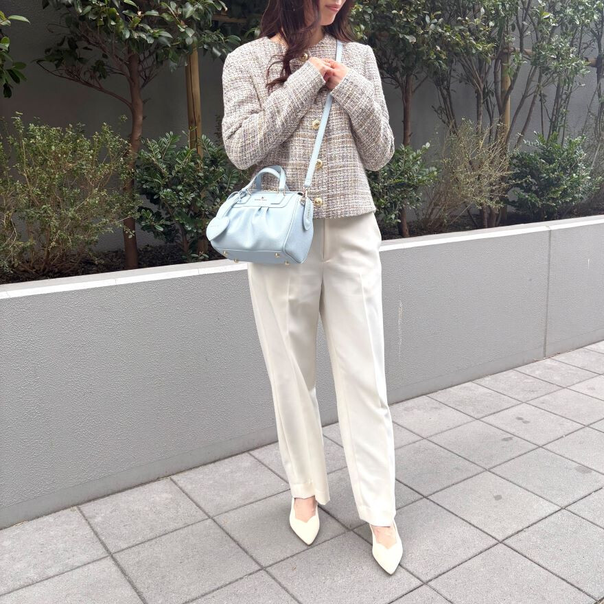 サマンサタバサ NEOルイーザ中 ホワイト フレッドシーガル （サマンサ  