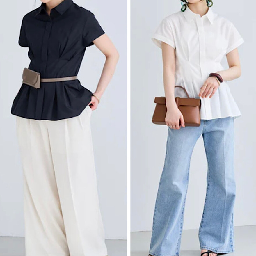 着るだけでスタイルアップが叶うシャツ入荷