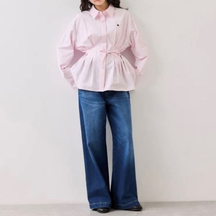 POLO BCSベルト付きタックシャツ