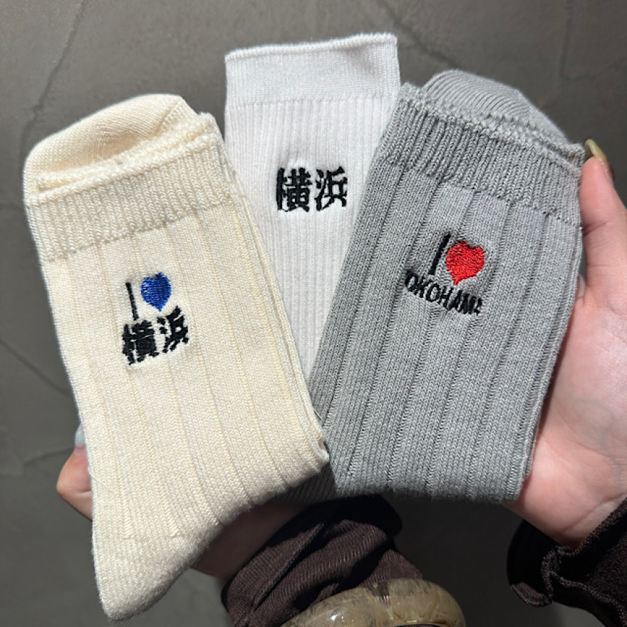 店舗限定　横浜刺繍ソックス