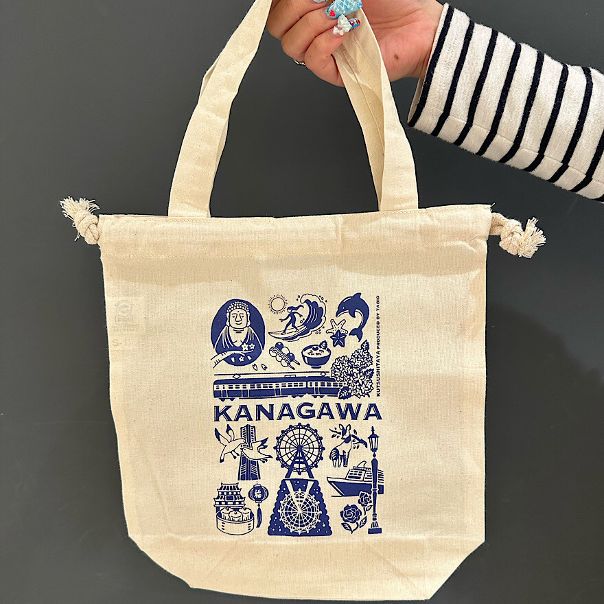 神奈川刺繍巾着登場