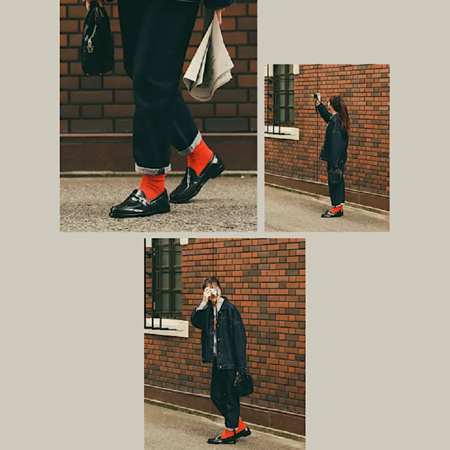 デニムとつくる、春の足元。