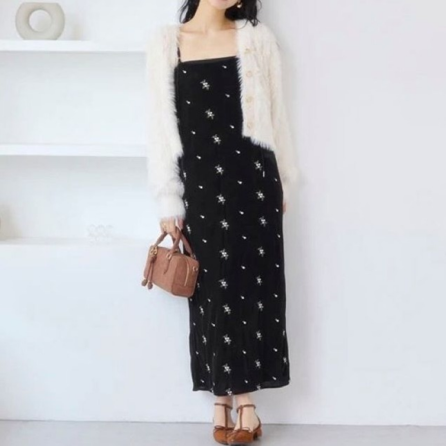 2WAY/ベロアワンピース