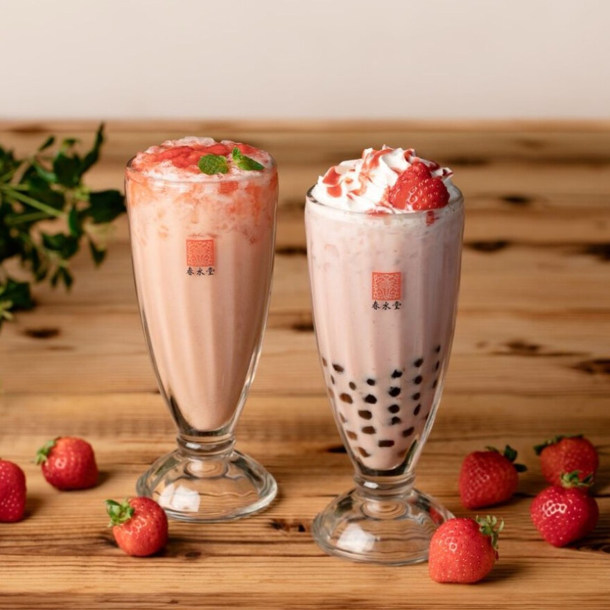 あまおう苺ドリンク2種