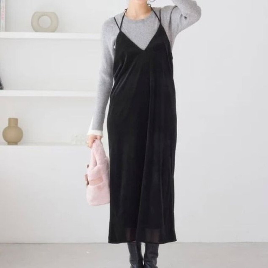 2WAY/ベロアワンピース