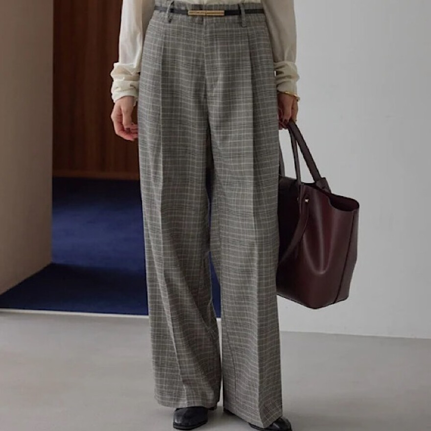 美easyウーリッシュワイドパンツ