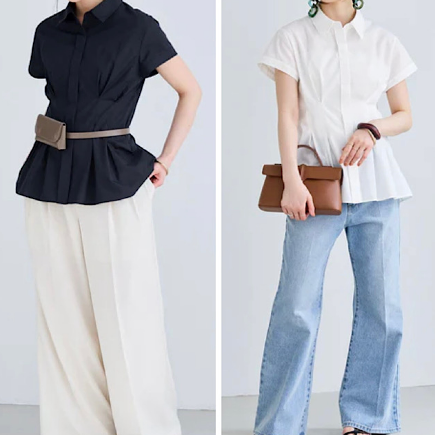 着るだけでスタイルアップが叶うシャツ入荷