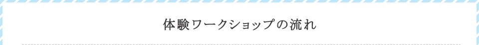 体験ワークショップの流れ